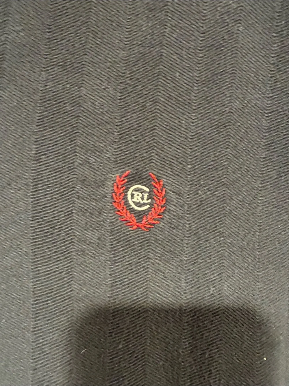 Chaps Ralph Lauren Y2K Vintage Crest Men’s Black Polo Shirt with Contrast Piping